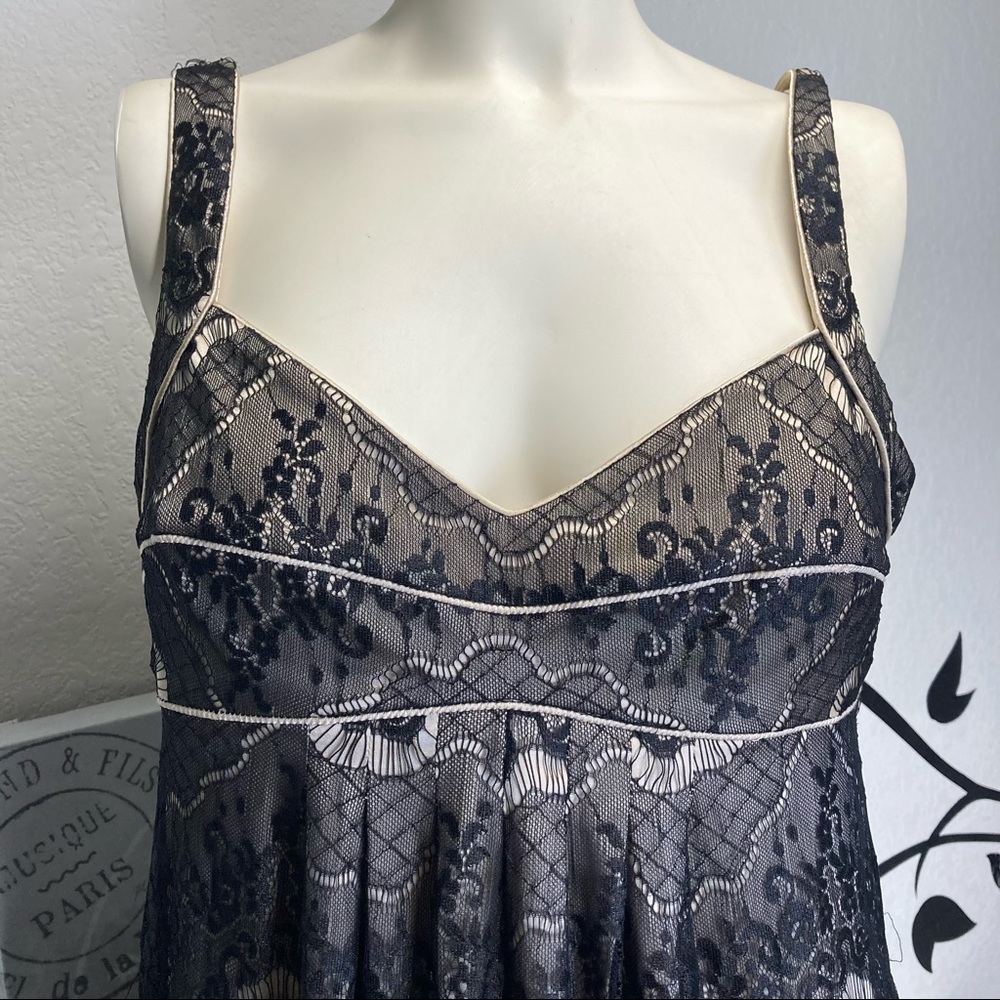 Marciano Lace And Silk Dress, Sz Small, black&Gold - Picture 2 of 12
